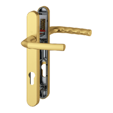 HOPPE Birmingham 92mm UPVC Lever Door Furniture 122mm Screw Centers 1117/3811N 92mm Centres  - Gold