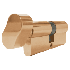 GreenteQ Gamma Euro Key & Turn Cylinder 80mm 40/T40 35/10/T35 Keyed To Differ  - Polished Brass