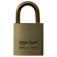 B&G STA-LOCK C Series  Open Shackle Padlock -  Shackle 25mm Keyed To Differ C100BS - Brass