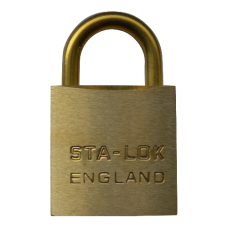 B&G STA-LOCK C Series  Open Shackle Padlock -  Shackle 32mm Keyed To Differ C125BS - Brass