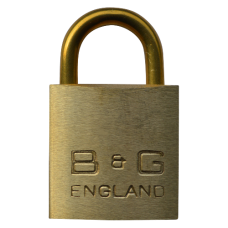 B&G Warded  Open Shackle Padlock -  Shackle 32mm Keyed To Differ D101B - Brass