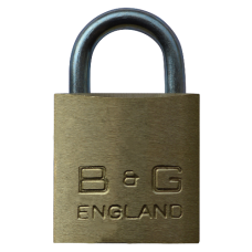 B&G Warded  Open Shackle Padlock - Steel Shackle 32mm Keyed Alike `D4` D101 - Brass