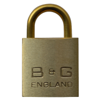 B&G Warded  Open Shackle Padlock -  Shackle 32mm Keyed Alike `D4` D101B - Brass