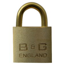 B&G Warded  Open Shackle Padlock -  Shackle 38mm Keyed Alike `D4` D102B - Brass