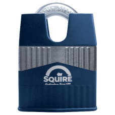 SQUIRE Warrior Closed Shackle Padlock Key Locking 55mm - Blue & Silver