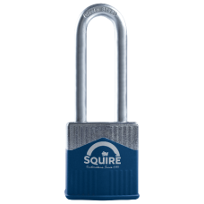 SQUIRE Warrior Long Shackle Padlock Key Locking 45mm - Blue & Silver