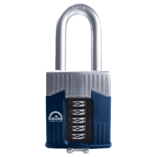 SQUIRE Warrior Long Shackle Combination Padlock 65mm - Blue & Silver