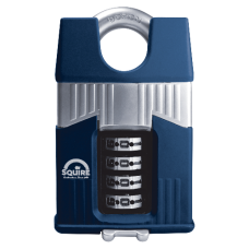 SQUIRE Warrior Closed Shackle Combination Padlock 55mm  - Blue & Silver