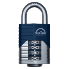 SQUIRE Vulcan Open Boron Shackle Combination Padlock 50mm  - Blue & Silver