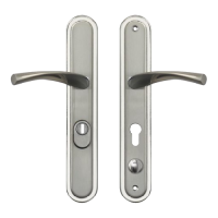 HOOPLY 2068 Lever Handle With Thumbturn Left Hand - Silver