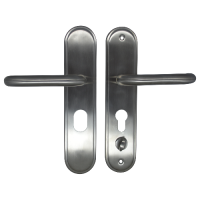 HOOPLY 918902 Security Container Door Handle With Cylinder Cover (Euro Profile) Left Hand - Silver