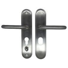 HOOPLY 918902 Security Container Door Handle With Cylinder Cover (Euro Profile) Right Hand - Silver