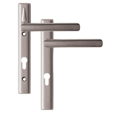 LOXTA Stealth Double Locking Lever Handle (Euro External) - 122mm 92PZ  - Brushed Silver