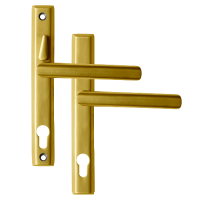 LOXTA Stealth Double Locking Lever Handle (Euro External) - 211mm 92PZ  - Polished Gold
