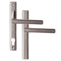 LOXTA Stealth Double Locking Lever Handle (Blank External) - 211mm 92PZ  - Brushed Silver