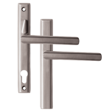 LOXTA Stealth Double Locking Lever Handle (Blank External) - 211mm 92PZ  - Brushed Silver