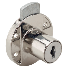 RONIS 18600 Round Drawer Furniture Lock 22mm NP Keyed Alike under SM MK Series - Bright Nickel