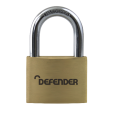 DEFENDER Brass Open Shackle Padlock 30mm Keyed To Differ - Steel