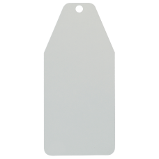 U-MARQ Rectangular Luggage Label Style Key Tag  75mm x 35mm - White