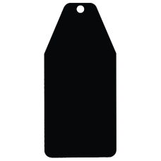 U-MARQ Rectangular Luggage Label Style Key Tag  75mm x 35mm - Black