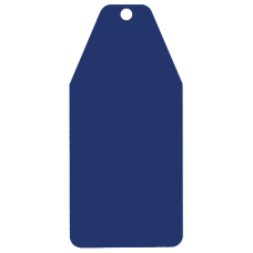 U-MARQ Rectangular Luggage Label Style Key Tag  75mm x 35mm - Blue