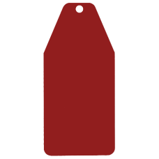 U-MARQ Rectangular Luggage Label Style Key Tag  122mm x 57mm - Red