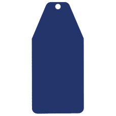 U-MARQ Rectangular Luggage Label Style Key Tag  122mm x 57mm - Blue