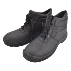 WARRIOR Work Boots UK Size 4 - Black