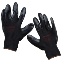 WARRIOR Dipped PVC Gloves Large - Black