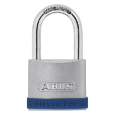 ABUS Silver Rock 5 Long Shackle Padlock 40mm Keyed To Differ 40mm Shackle - Stainless Steel Effect