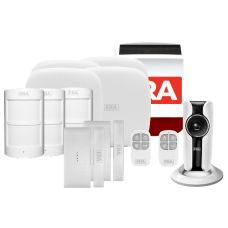 ERA HomeGuard Alarm Kit 4 1 Hub, 3 PIR, 2 Contact, 2 Remote, Siren, IP Cam
