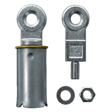 ILS Roller Shutter Door Ground Locking Unit To Suit 93mm Padlock Padlock Sold Separately - Silver