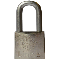 LINCE Nautic Brass Body Corrosion Resistant Long Shackle Padlock 45mm - Stainless Steel
