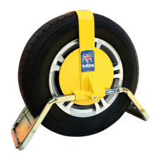 BULLDOG QD Series Wheel Clamp To Suit Caravans & Trailers QD22 Suits Tyres 165mm Width 330mm Rim Diameter - Yellow