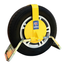 BULLDOG QD Series Wheel Clamp To Suit Caravans & Trailers QD33 Tyres 145 to 155mm Width 330 to 355mm Rim Dia - Yellow