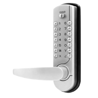 LOCKEY 7300 Lever Handle Digital Lock With Easy Code & 8mm Spindle With 8mm spindle - Satin Chrome