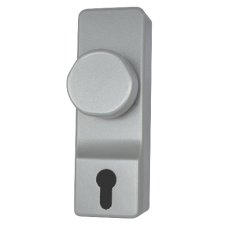 EXIDOR 302EA Knob Operated Outside Access Device Without Cylinder  - Silver Enamelled