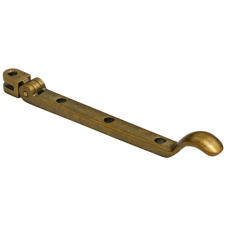STEEL WINDOW FITTINGS B375 Classic Curved Peg Stay 150mm  - Antique Brass