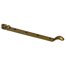 STEEL WINDOW FITTINGS B375 Classic Curved Peg Stay 200mm  - Antique Brass