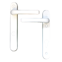 MILA Kite Secure PAS24 2 Star 220mm Lever/Lever Door Furniture  - White