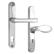 MILA Kite Secure PAS24 2 Star 240mm Lever/Pad Door Furniture 92/62 Centres Chrome  - Polished Chrome