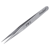 SOUBER TOOLS TW1 Long Straight Pinning Tweezers  - Stainless Steel