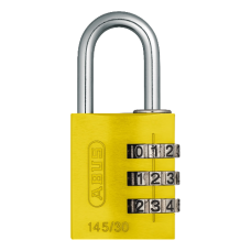 ABUS 145/30 Travel Light Combination Padlock  - Yellow