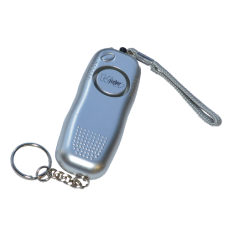 MINDER Mini Pendant Keyring Torch Personal Alarm  - Silver
