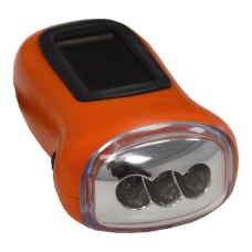 MINDER Walk-Safe Solar Wind Up Torch LED - Orange