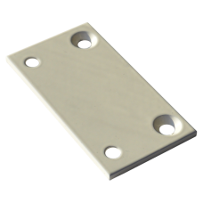 GEZE OL Line Wide Fixing Plate To Suit UPVC Frames  - White