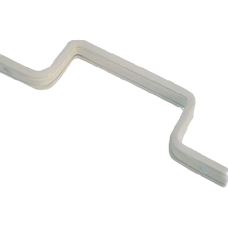 KICKSTOP 9611 16mm London Door Bar  - White