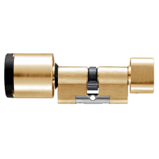 EVVA AirKey Euro Double Proximity - Turn Cylinder Sizes 62mm to 92mm  - Polished Brass