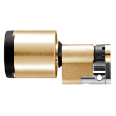 EVVA AirKey Euro Half Proximity Cylinder Sizes 31mm to 92mm  - Polished Brass