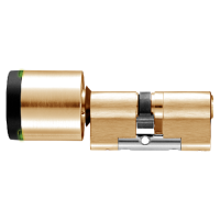 EVVA AirKey Euro Double Proximity - Key EPS Cylinder Sizes 62mm to 92mm  - Polished Brass